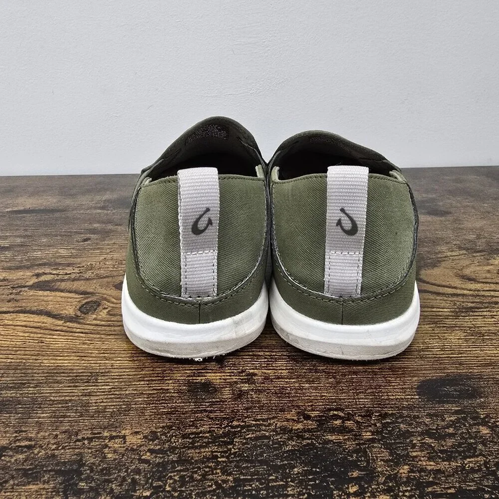 Olukai Hale'iWa Green Slip On Sneakers Womens Size 9 Comfort Casual Loafer Flats
